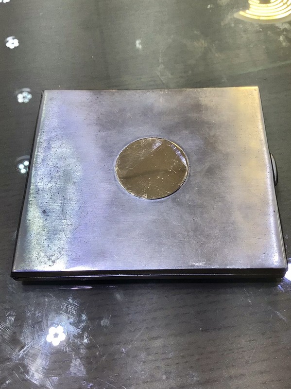 Cartier 14K yellow gold and sterling silver cigarette case