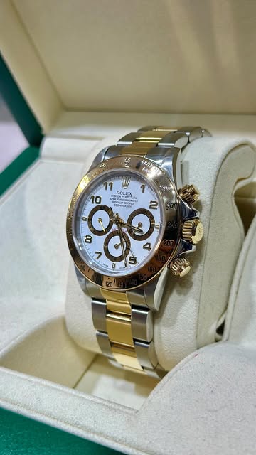 Rolex Daytona two-tone with white dial in box