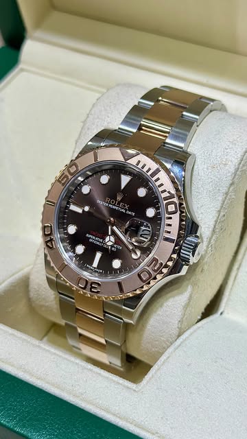 Rolex Yacht-Master rose gold two-tone with chocolate dial